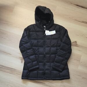 NWT Hawk & Co Women's Puffer Coat, Black, Size Medium